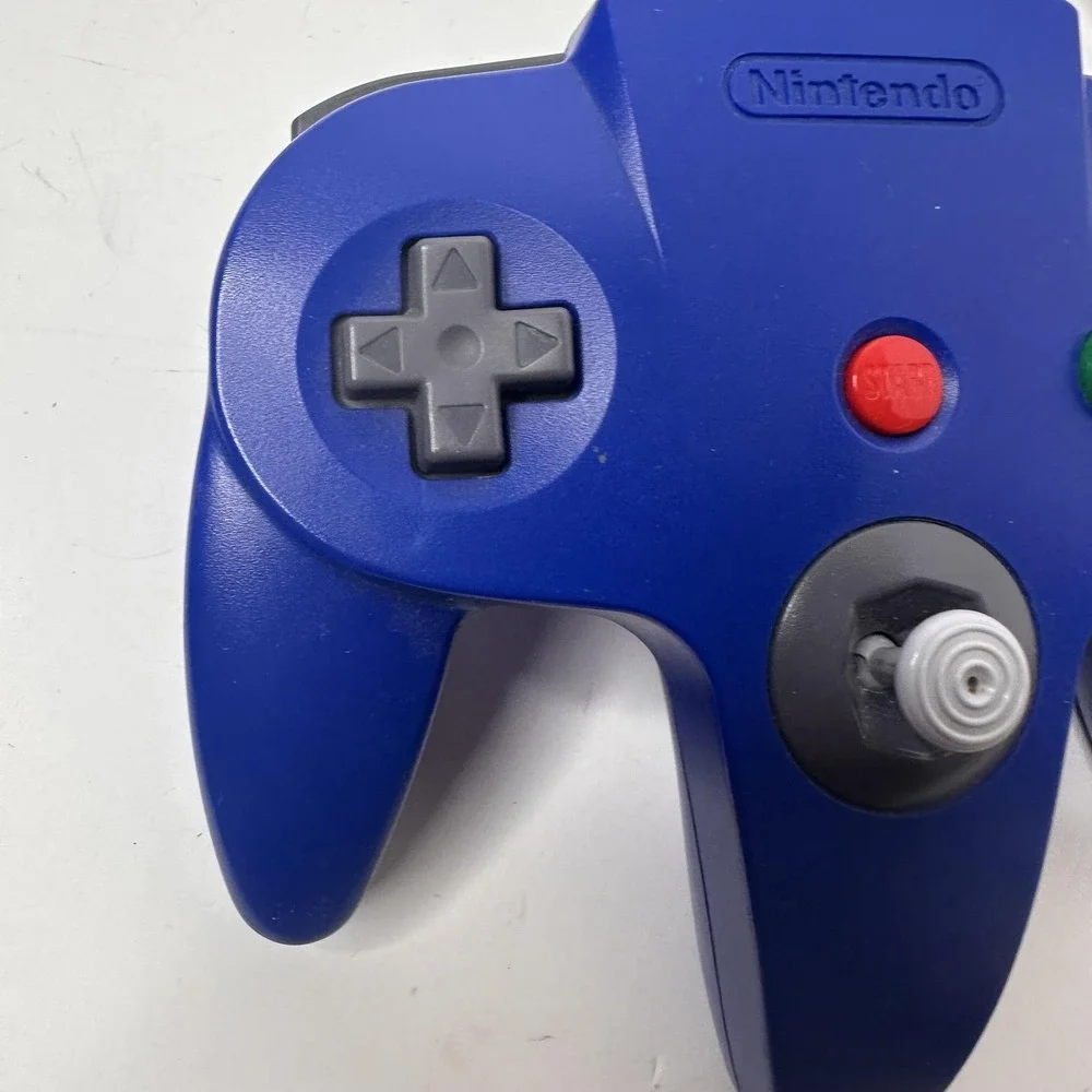 Nintendo 64 N64 Wired Controller Blue OEM Gamepad NUS-005 Original Official